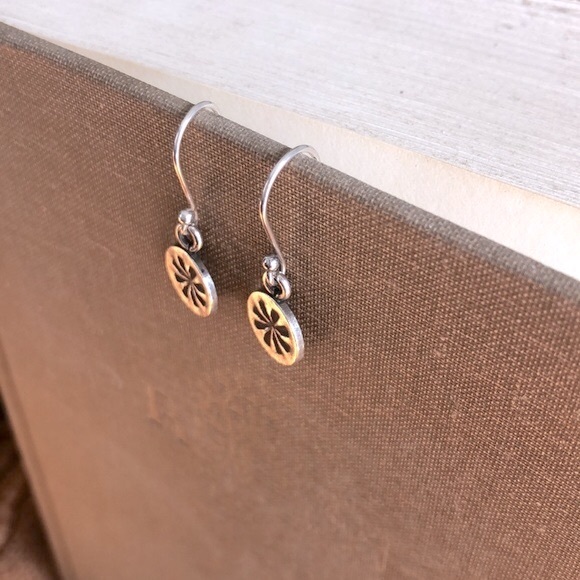 Matte Finish Sunburst Earring, Sterling Silver - Picture 5 of 5